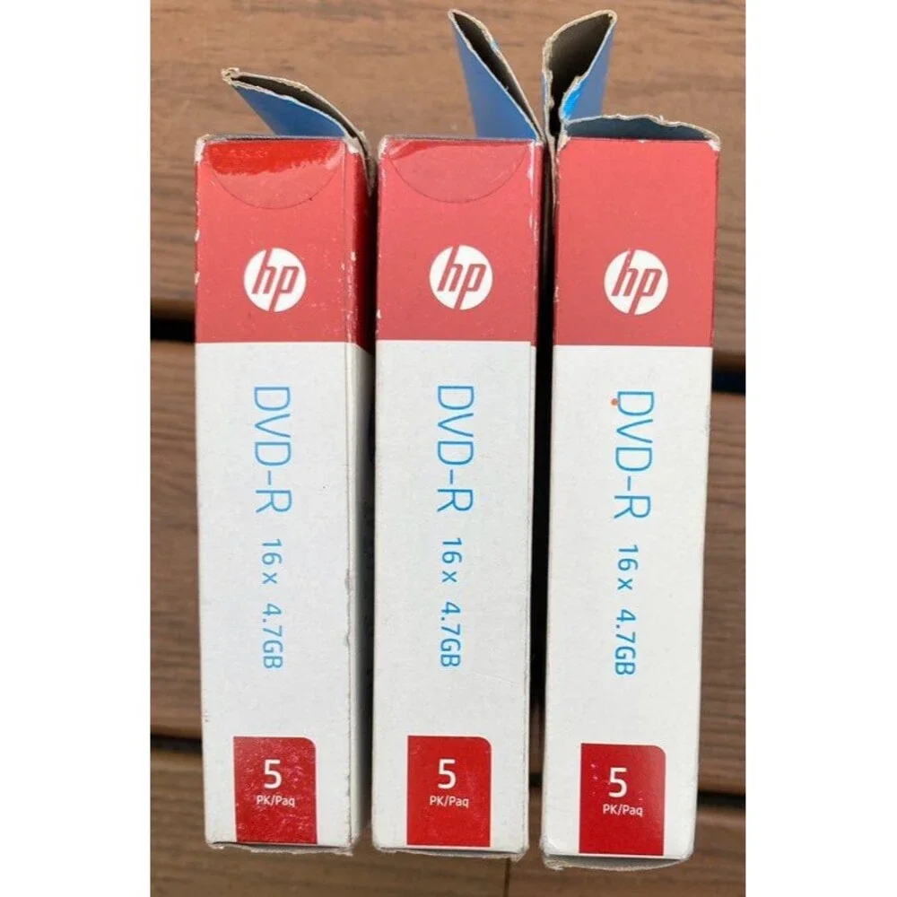 HP DVD-R 5 PacK Lot of 3 Jewel Cases X3
